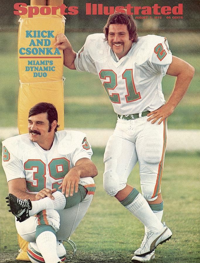 1972 Dolphins LARRY CSONKA JIM KIICK MERCURY MORRIS 8x10 Vintage